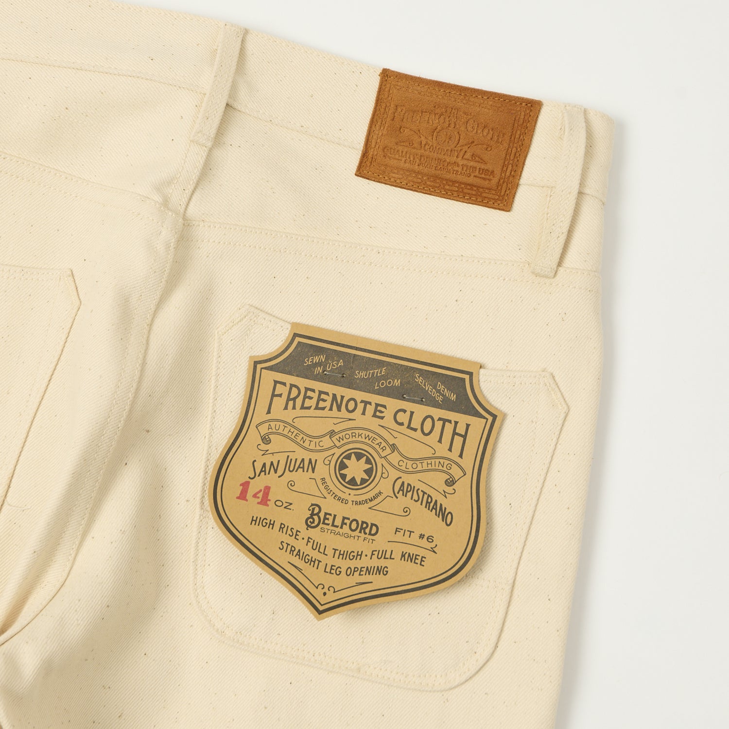 Freenote Cloth 'Belford' 14oz Straight Fit Jeans - Ecru