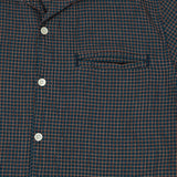 Freenote Cloth 'Cayucos' Seersucker S/S Open Collar Shirt - Blue Plaid