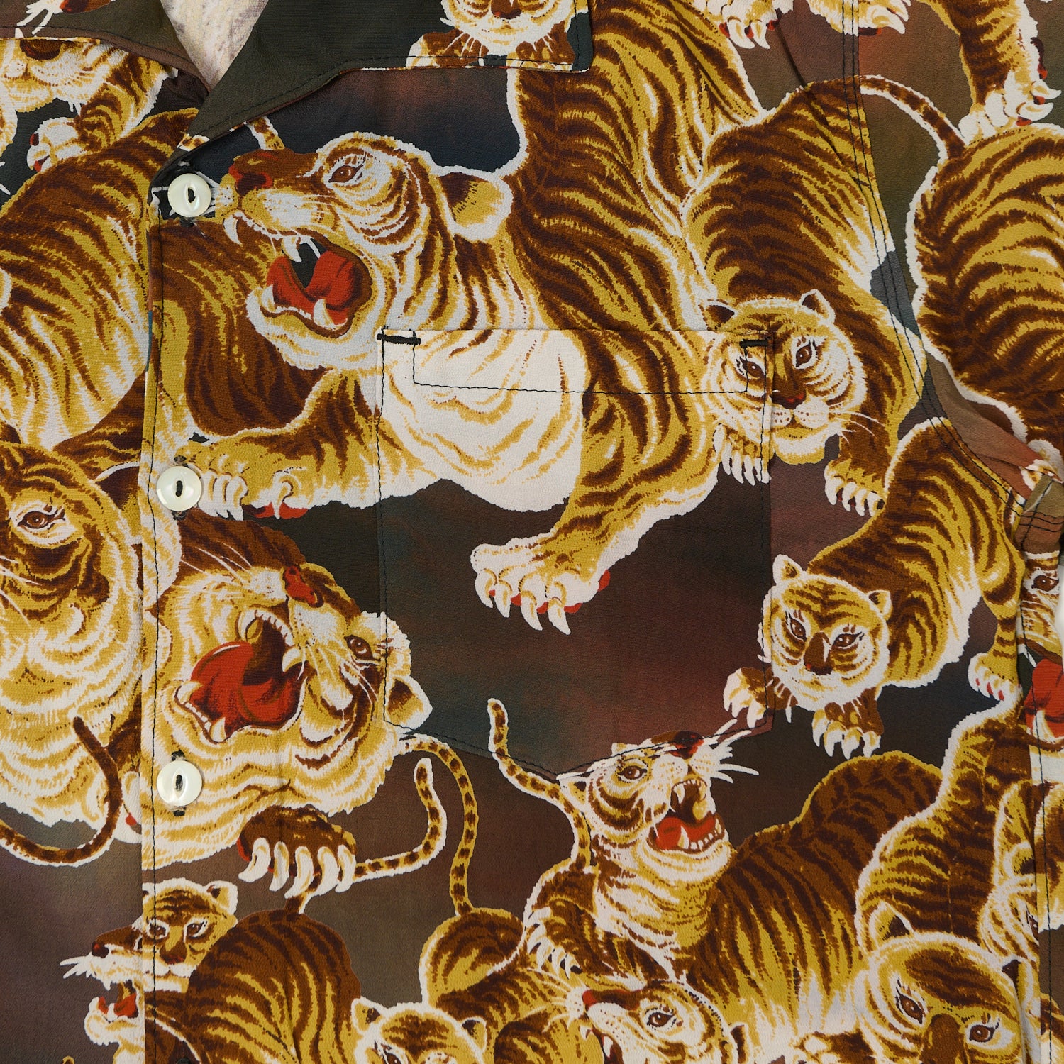 Freenote Cloth 'Cayucos Painted Tigers' Short Sleeve Shirt