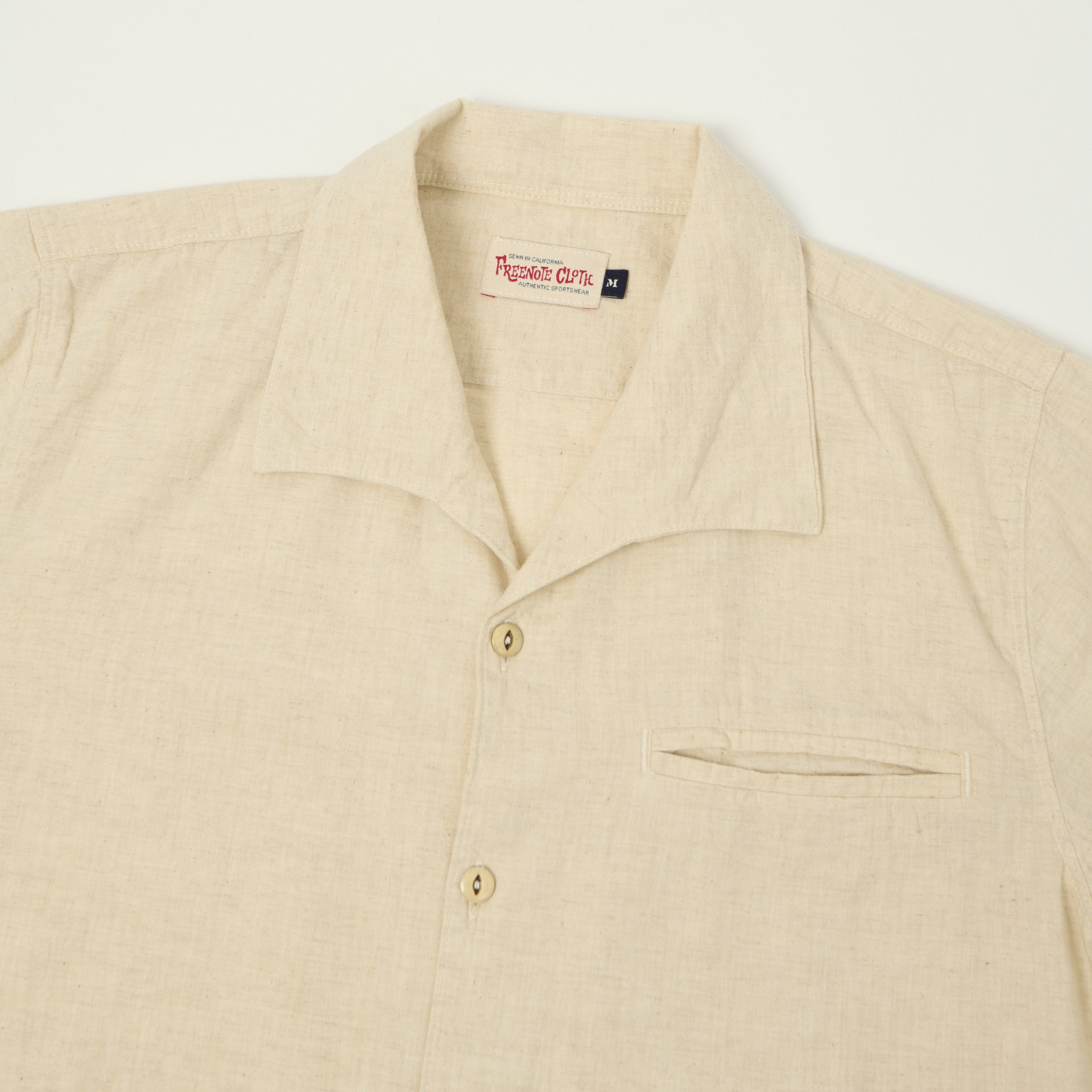 Freenote Cloth 'Cayucos' Short Sleeve Shirt - Sand