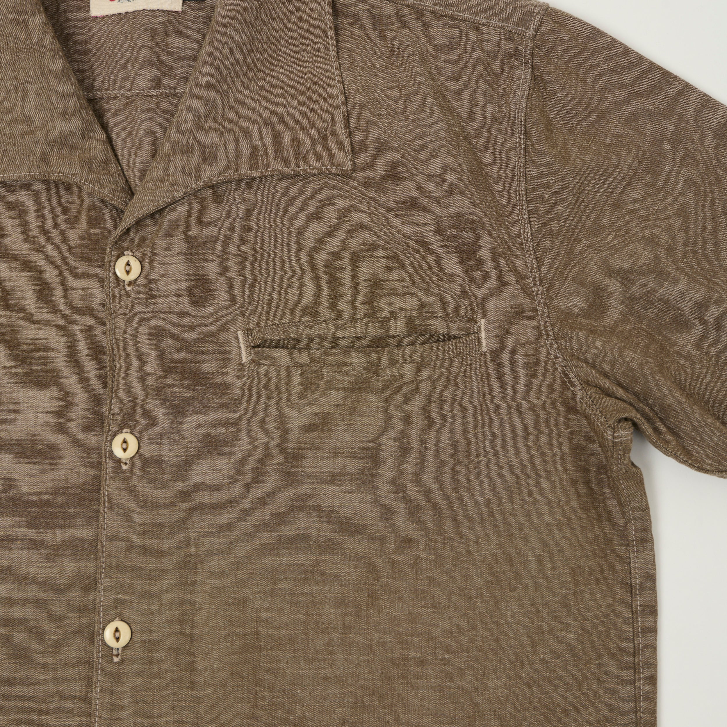 Freenote Cloth 'Cayucos' Short Sleeve Shirt - Dusty Brown