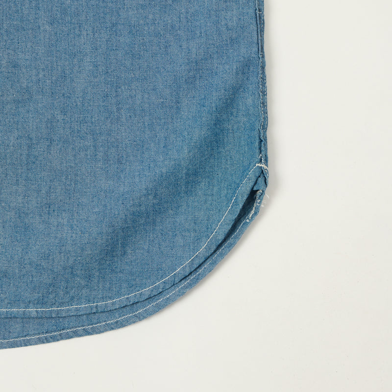 Freenote Cloth Dayton S/S Chambray Shirt - Blue