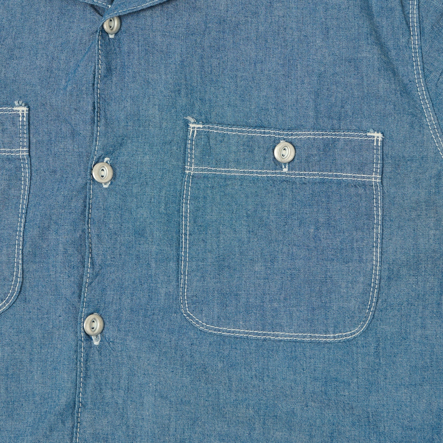 Freenote Cloth 'Dayton' Short Sleeve Chambray Shirt - Blue