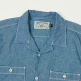 Freenote Cloth Dayton S/S Chambray Shirt - Blue