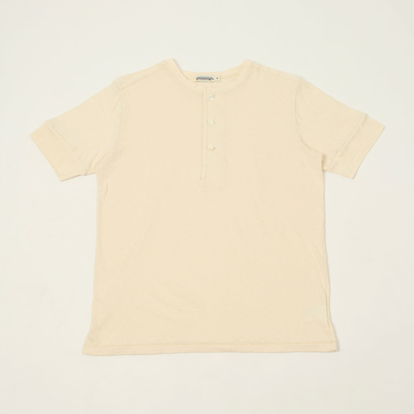 Freenote Cloth 'Fairmont' Short Sleeve Henley - Natural