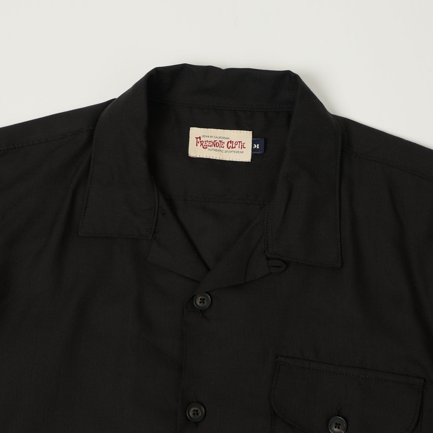 Freenote Cloth 'Jove' Short Sleeve Shirt - Black