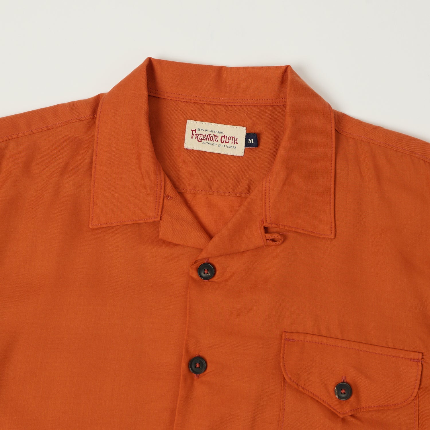 Freenote Cloth 'Jove' Short Sleeve Shirt - Orange