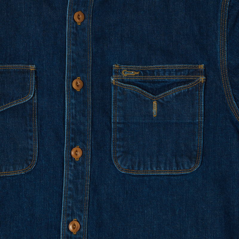 Freenote Cloth 'Lambert' 8oz Denim Shirt - Stone Washed