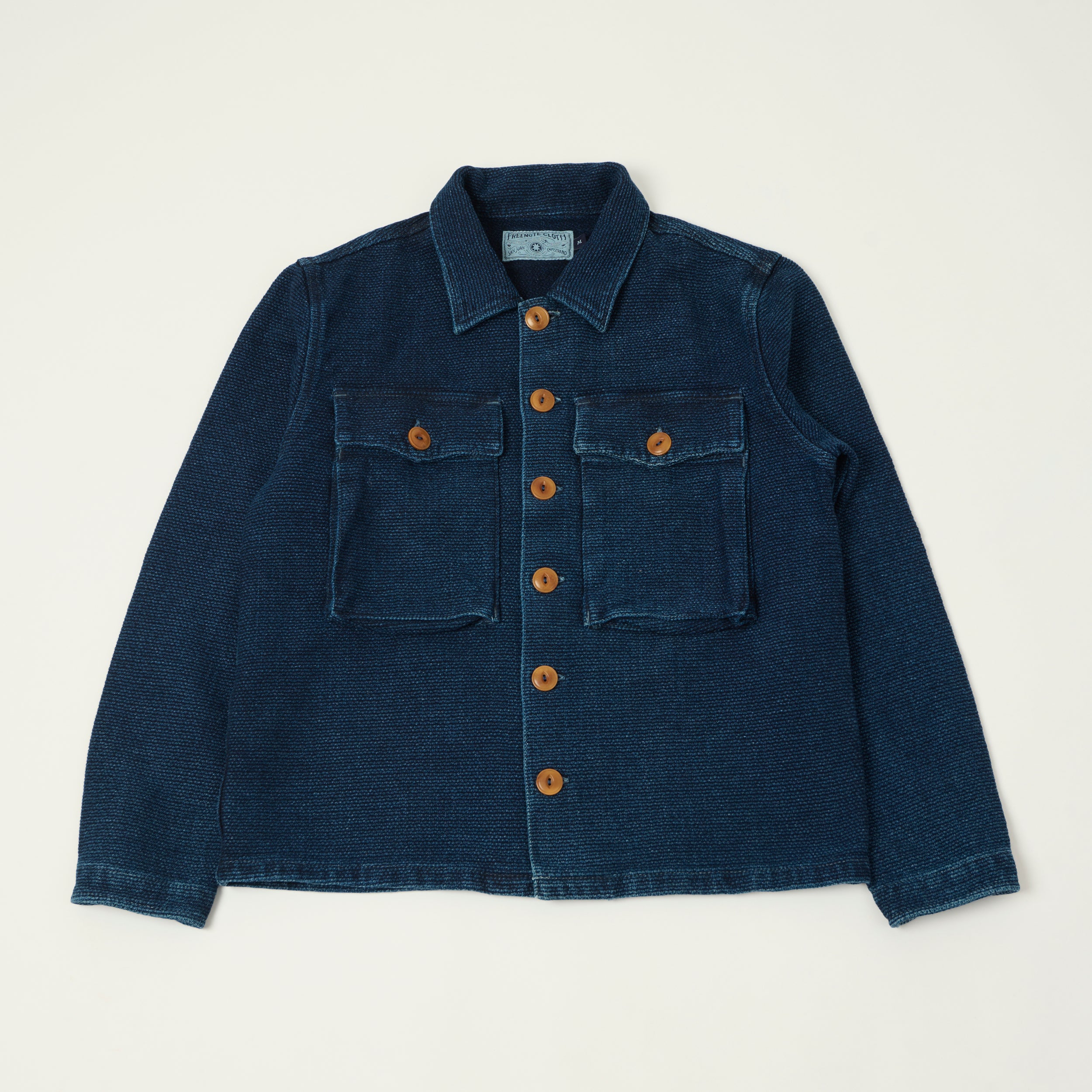 Freenote Cloth 'Midway' Indigo Sashiko Jacket - Rinsed