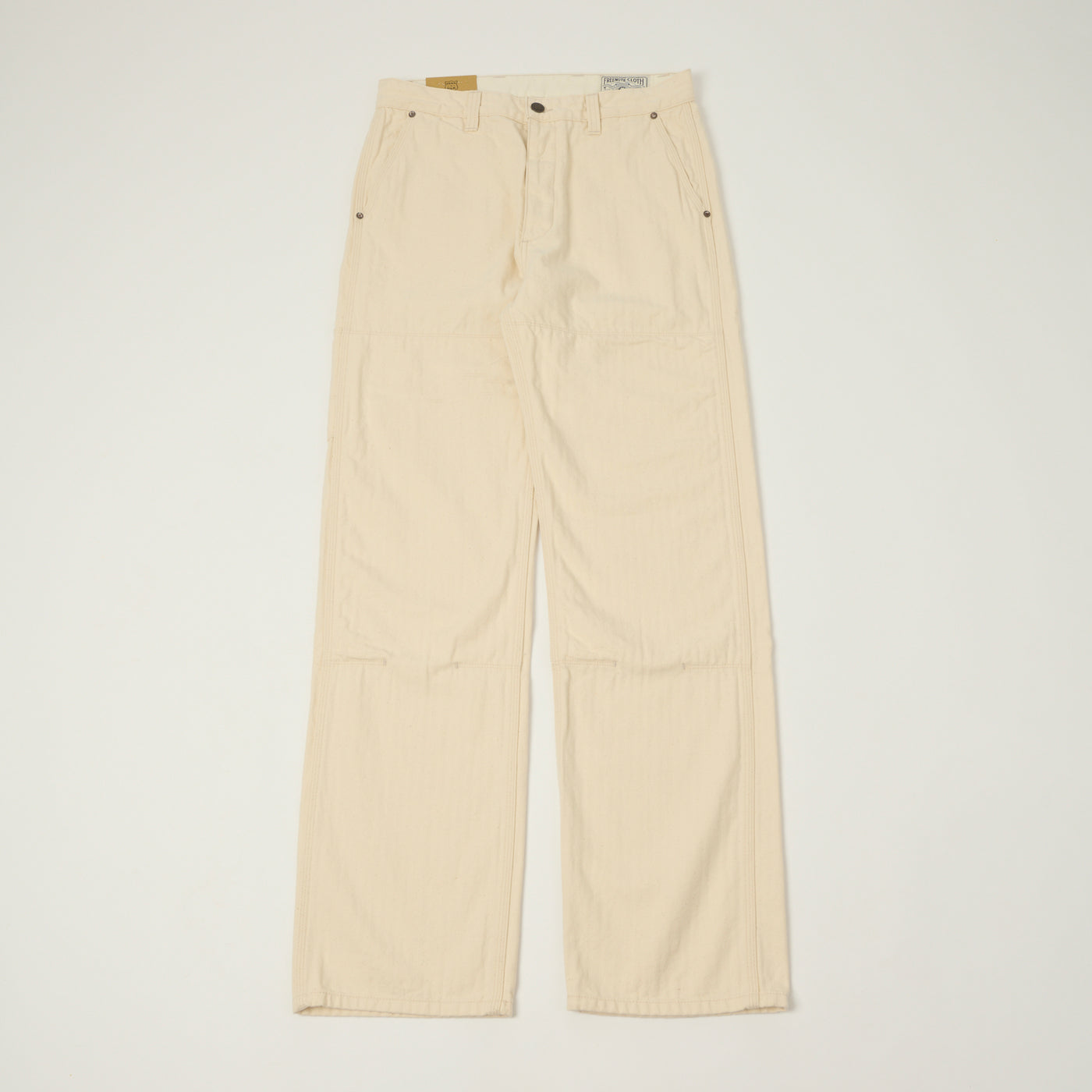 Freenote Cloth 'Ortega' 13oz Herringbone Trousers - Natural