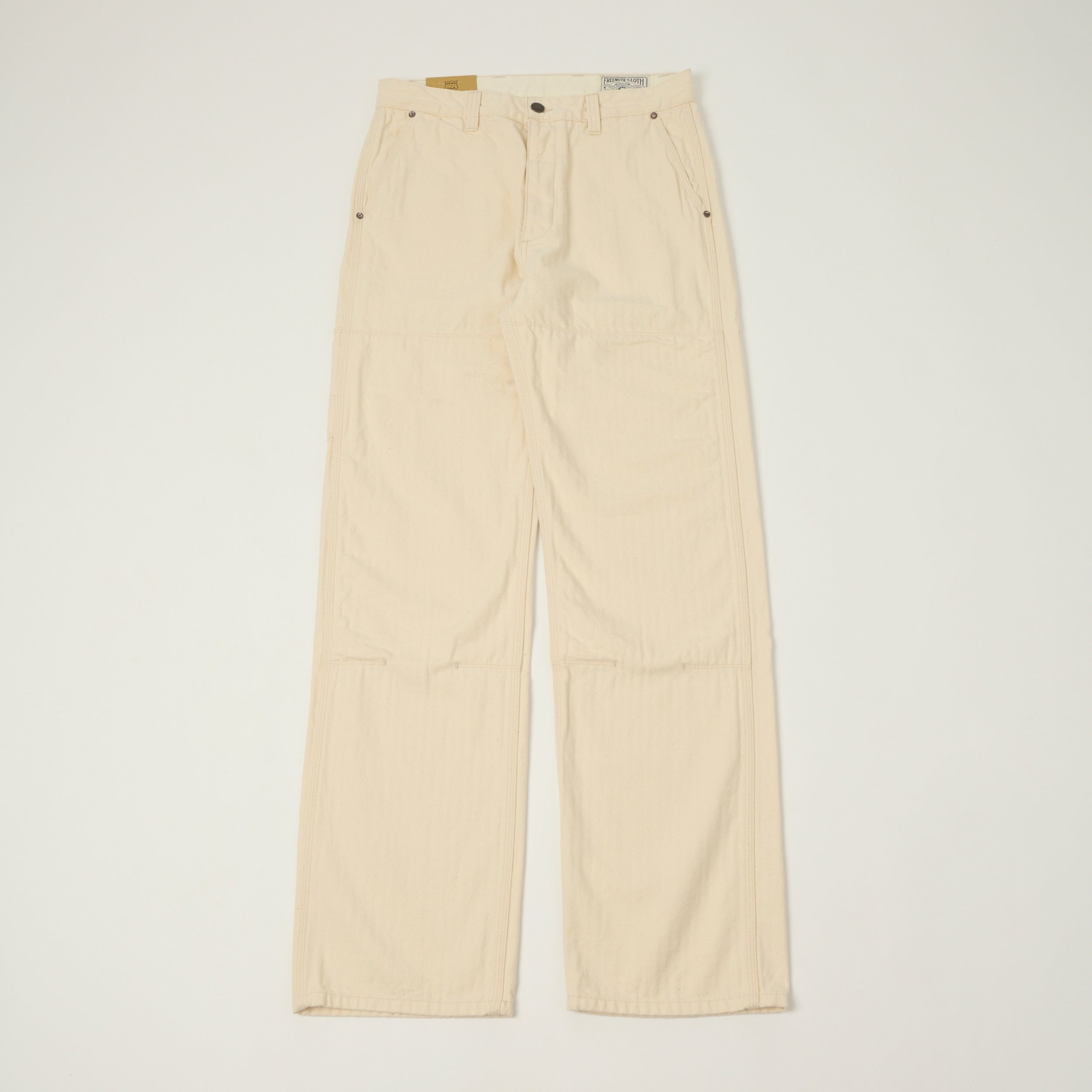 Freenote Cloth 'Ortega' 13oz Herringbone Trousers - Natural