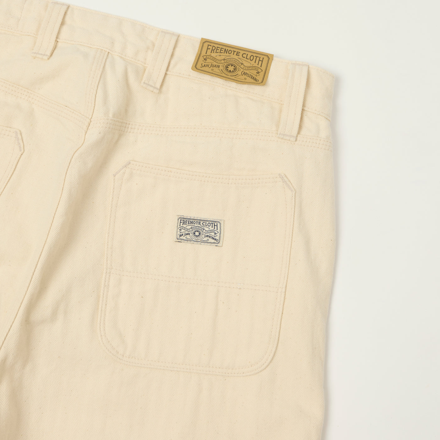 Freenote Cloth 'Ortega' 13oz Herringbone Trousers - Natural