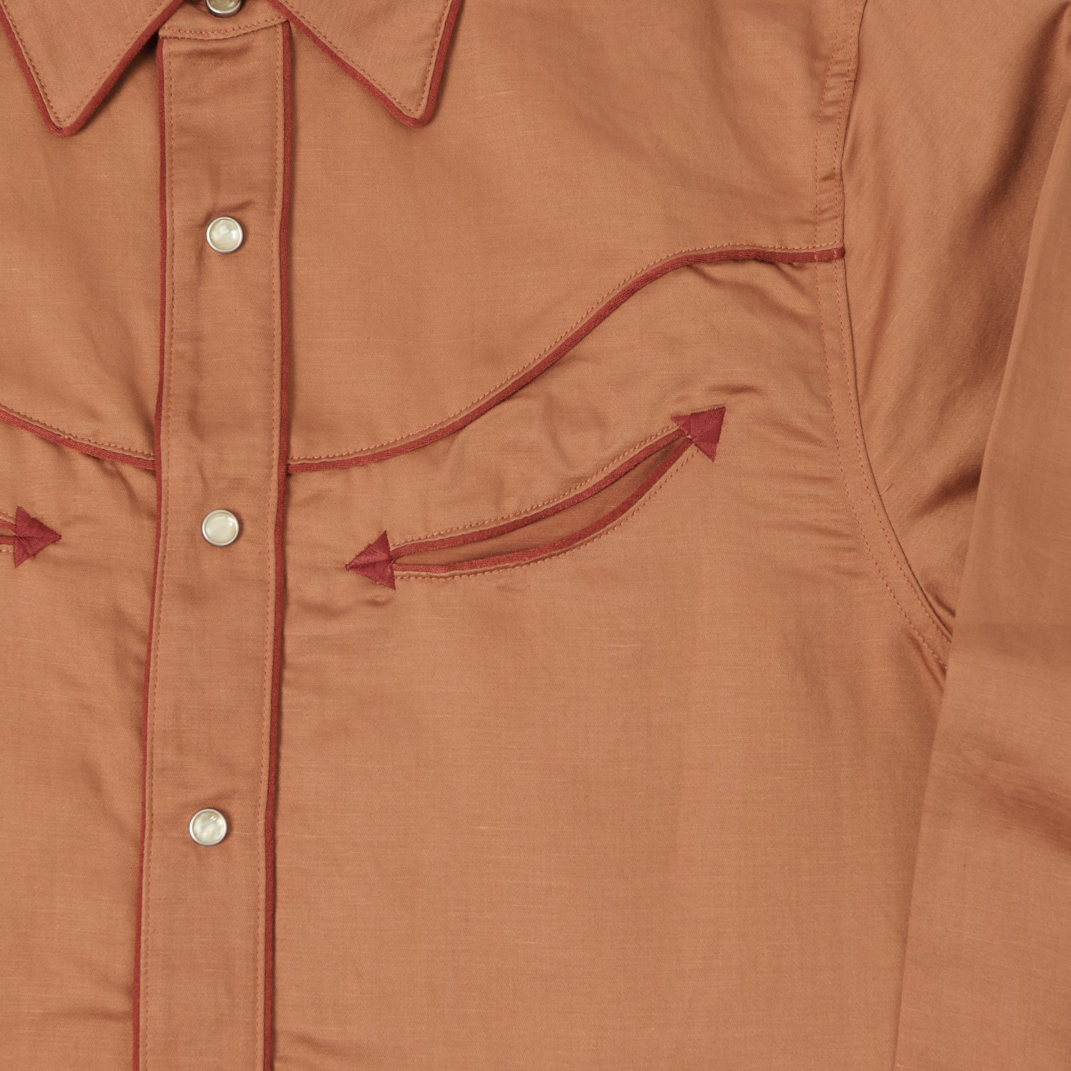 Freenote Cloth 'Rambler Honky Tonk' Western Shirt - Terracotta