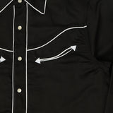 Freenote Cloth Rambler 'Honky Tonk' Western Shirt - Black