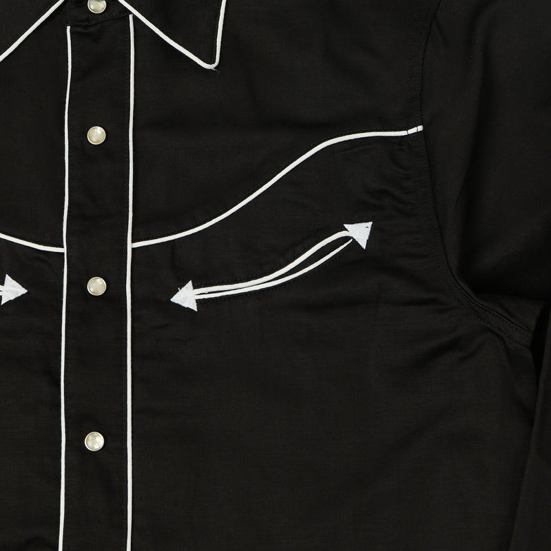 Freenote Cloth Rambler 'Honky Tonk' Western Shirt - Black