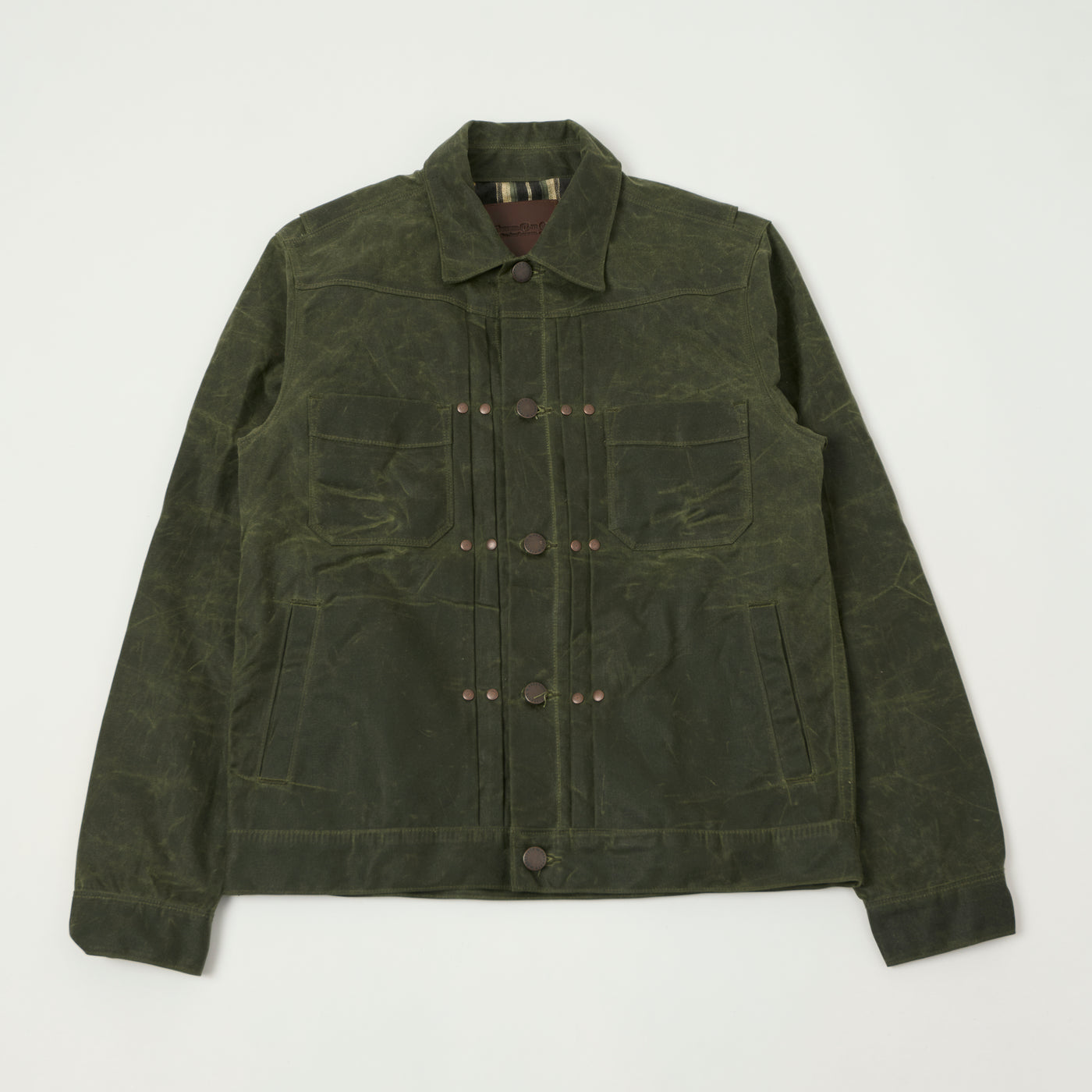 Freenote Cloth 'Riders' Waxed Canvas Jacket - Olive