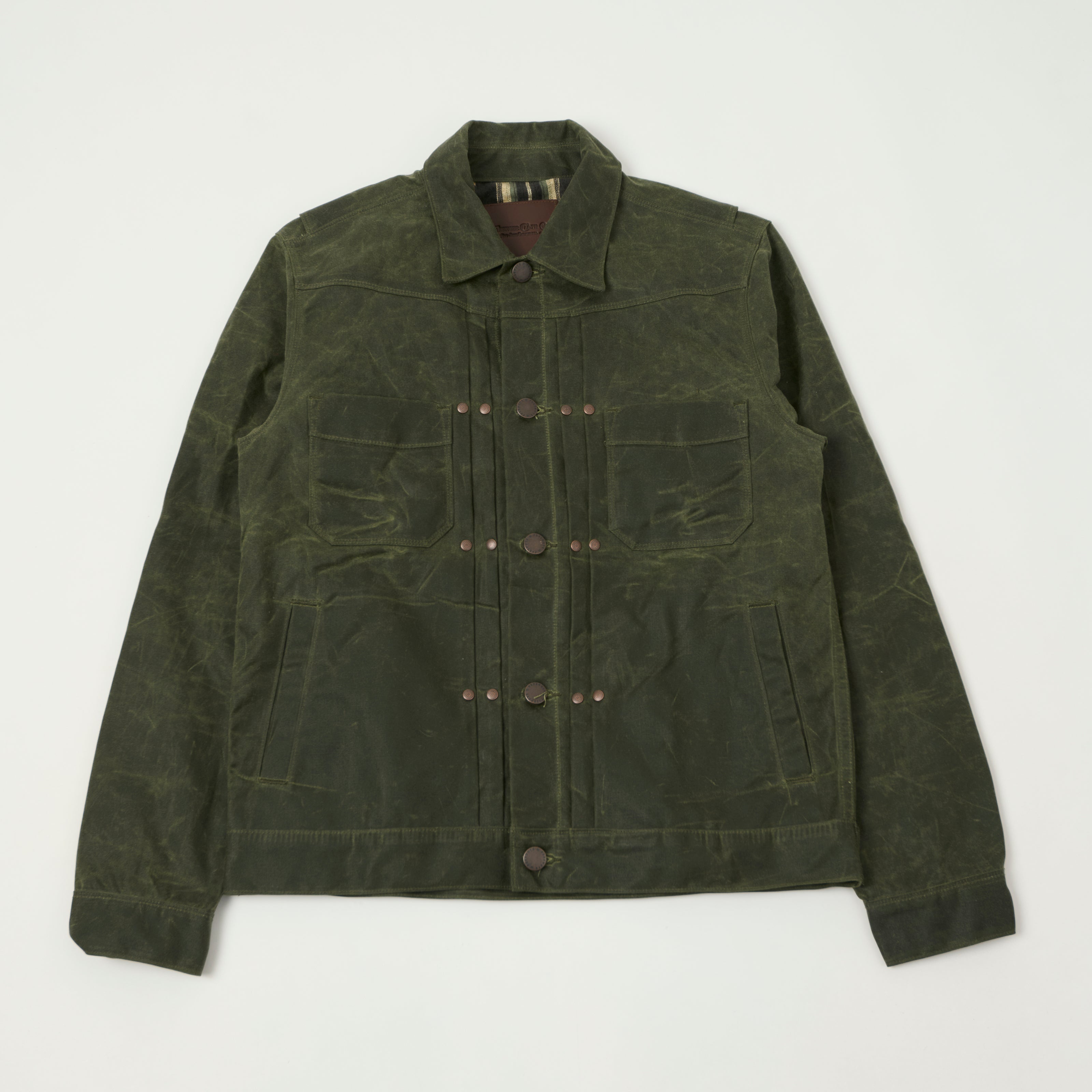 Freenote Cloth 'Riders' Waxed Canvas Jacket - Olive