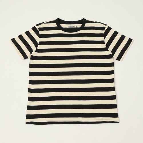 Freenote Cloth 'Shifter' Striped Tee - Off White/Black