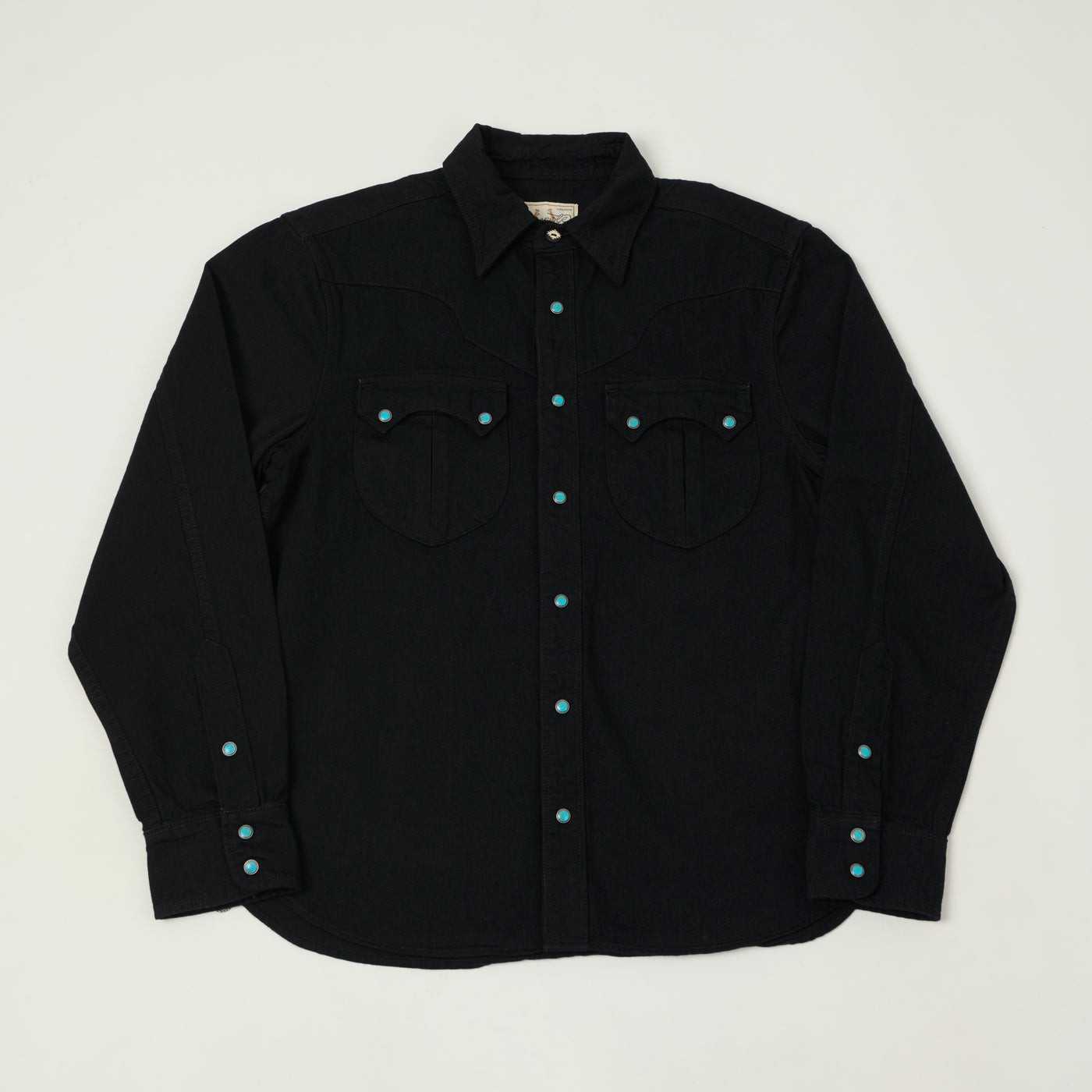 Freenote Cloth 'Sinclair' Denim Western Shirt - Black