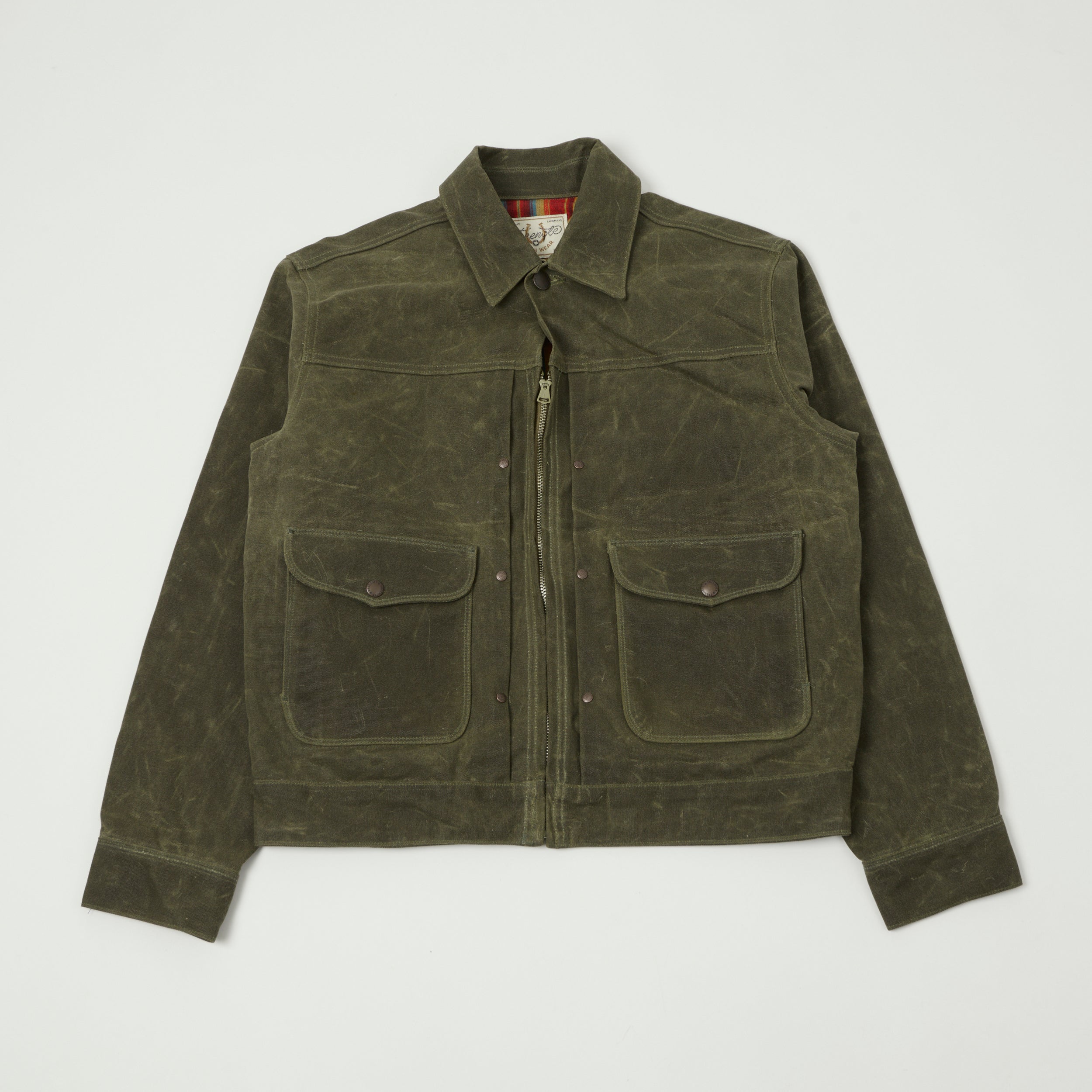 Freenote Cloth Waxed Canvas Ranch Jacket - Olive