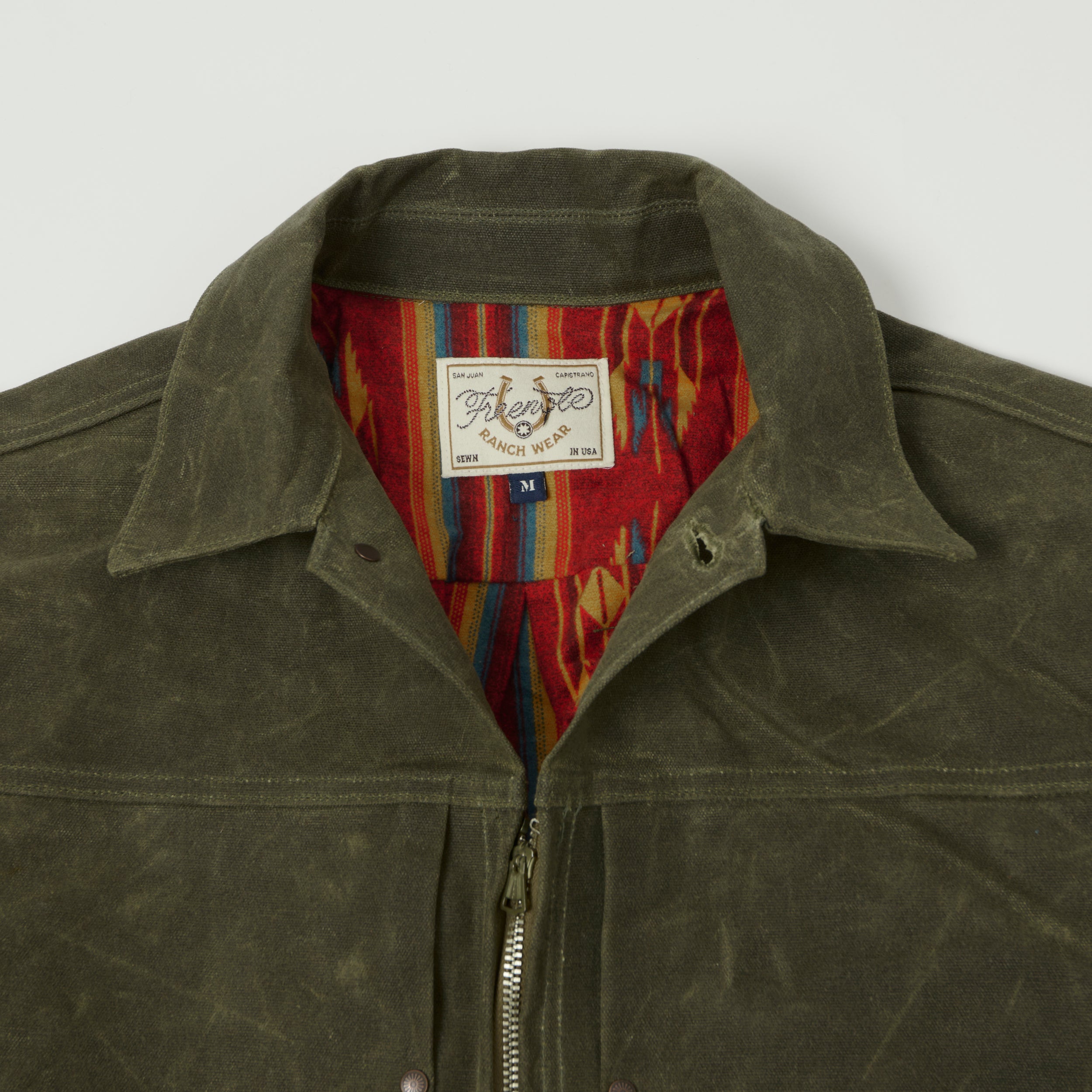 Freenote Cloth Waxed Canvas Ranch Jacket - Olive