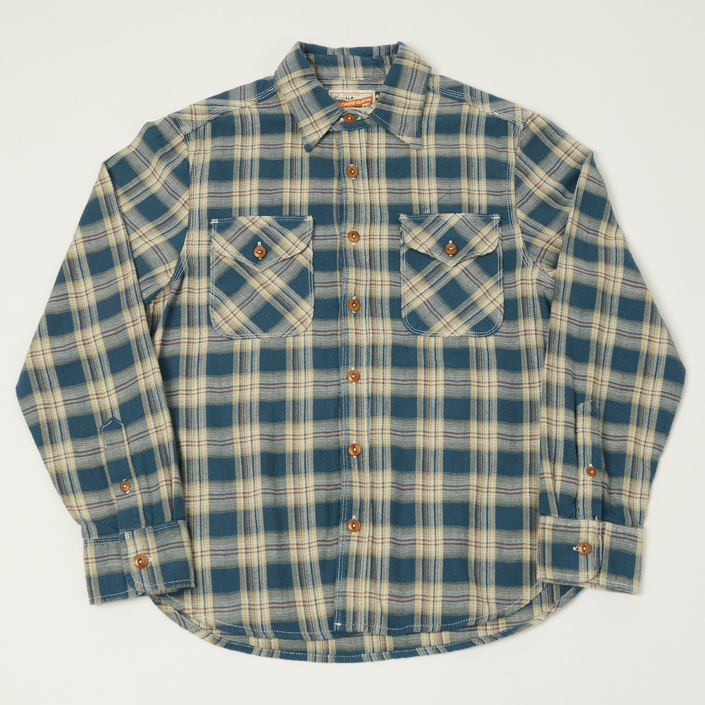 Freenote Cloth 'Wells' Plaid Shirt - Blue
