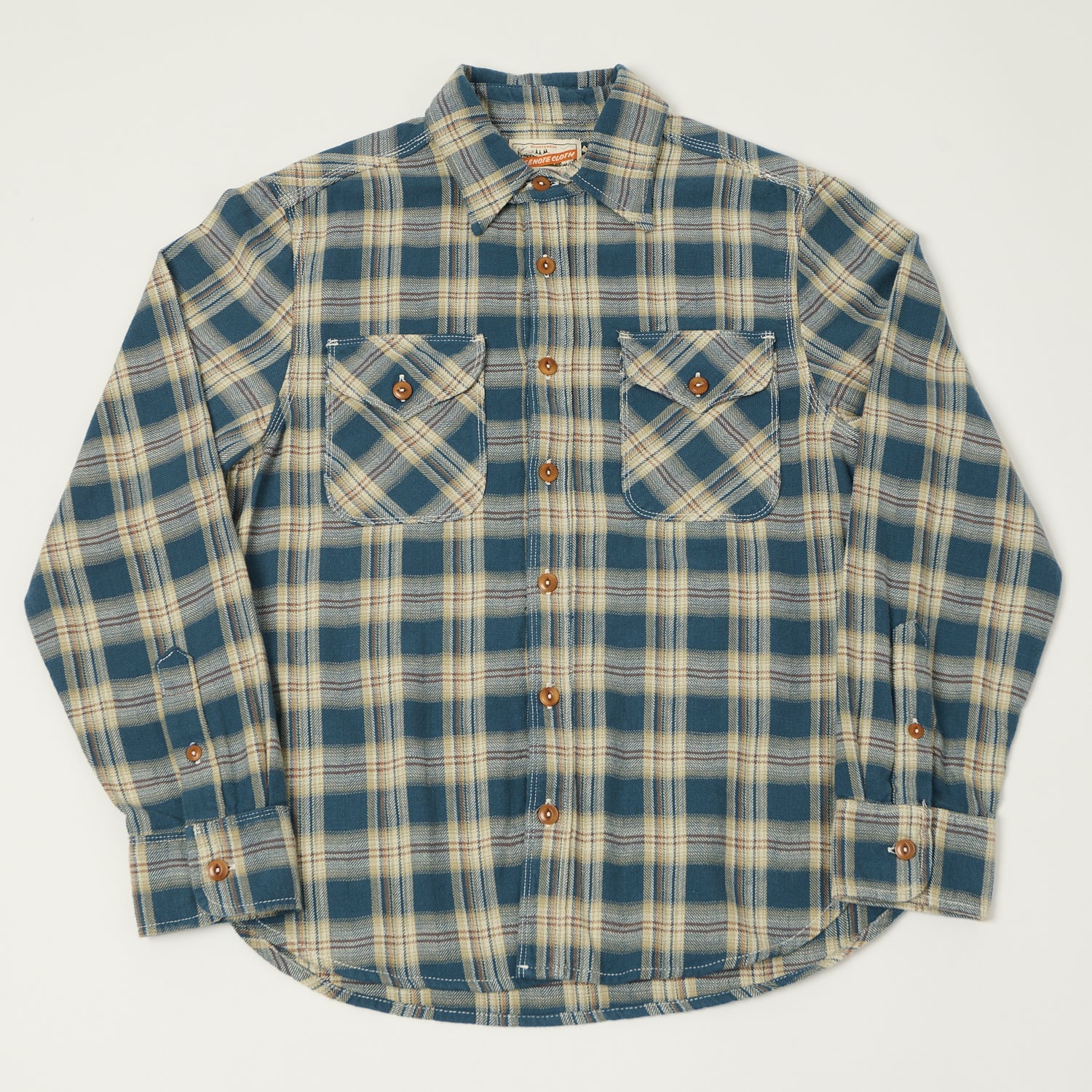 Freenote Cloth 'Wells' Plaid Shirt - Blue