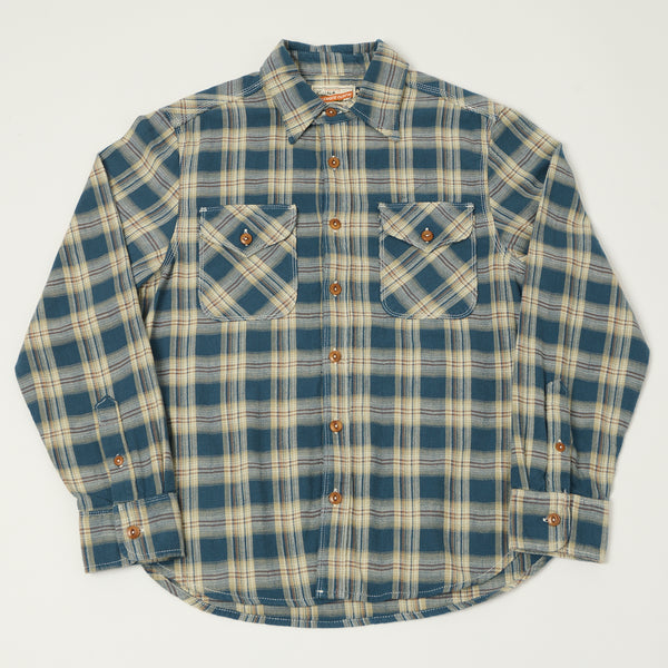 Freenote Cloth 'Wells' Plaid Shirt - Blue