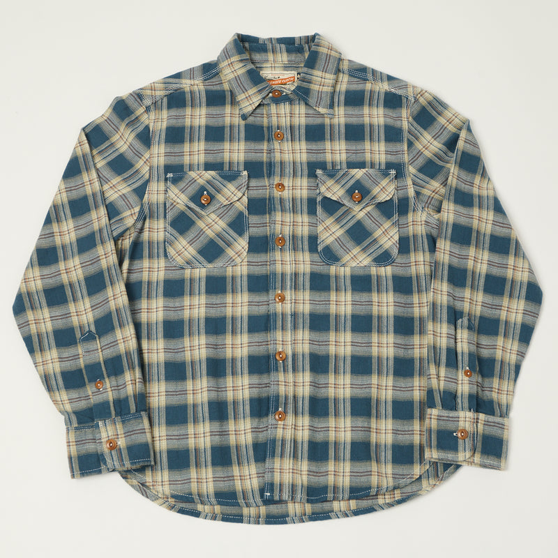 Freenote Cloth 'Wells' Plaid Shirt - Blue