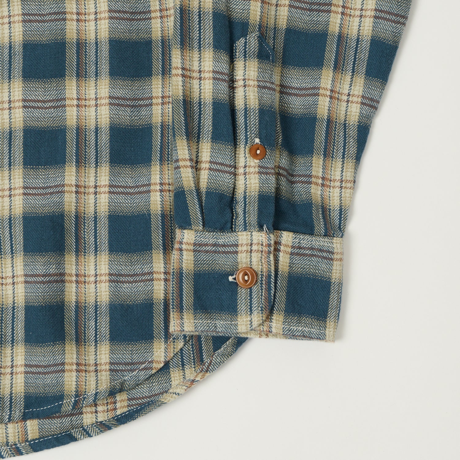 Freenote Cloth 'Wells' Plaid Shirt - Blue
