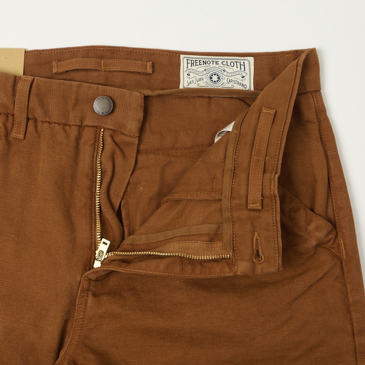 Freenote Cloth Heavyweight 14oz Slub Workers Chino - Rust