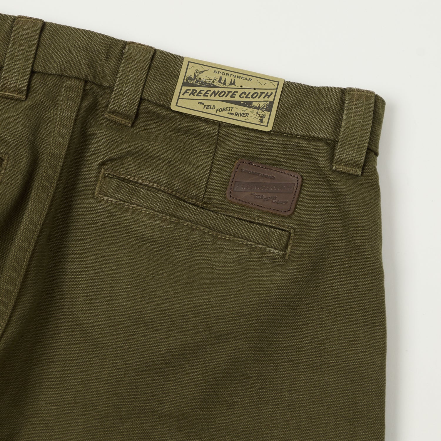Freenote Cloth Heavyweight 14oz Slub Deck Pant - Army Green