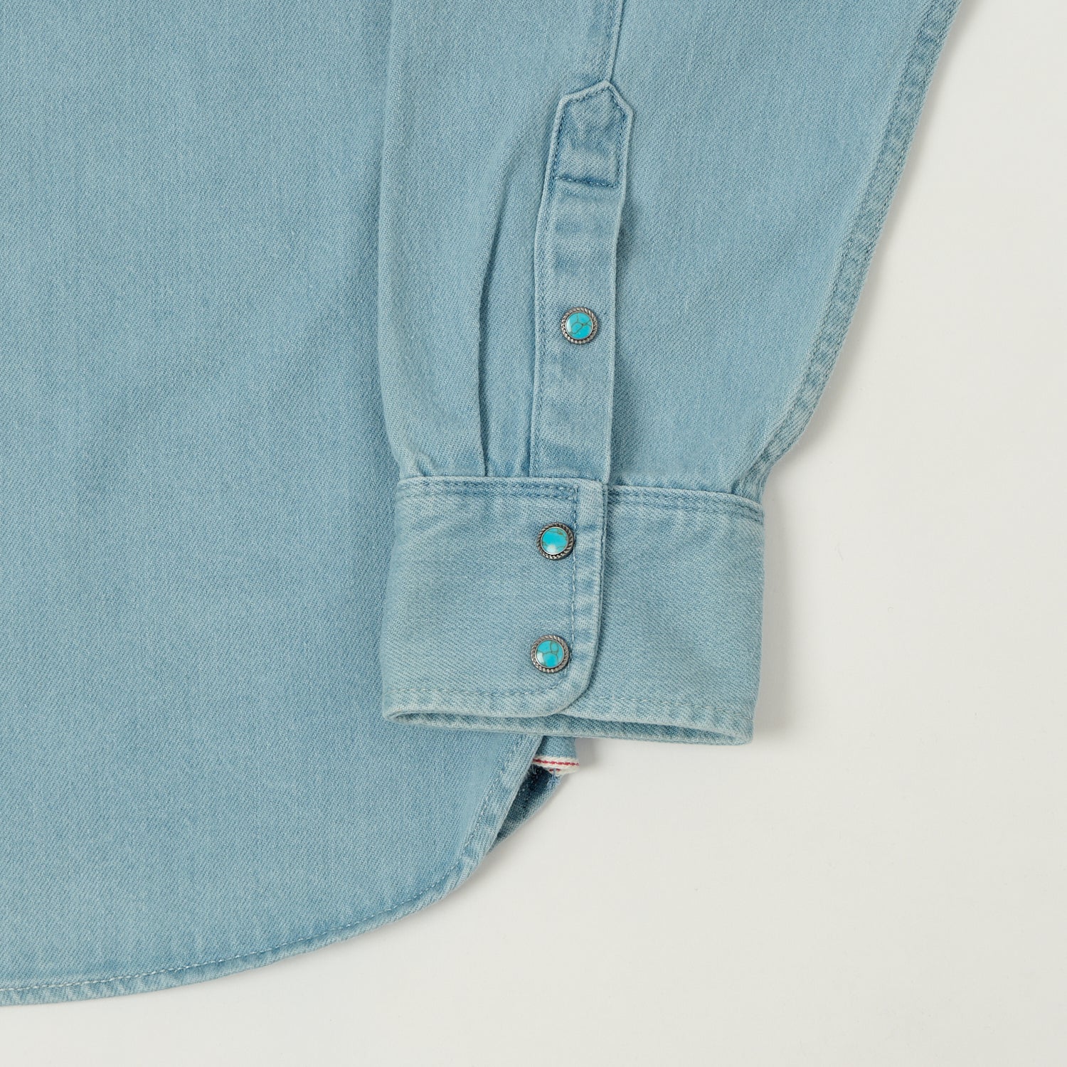 Freenote Cloth 'Modern' 11oz Denim Western Shirt - Bleach Wash