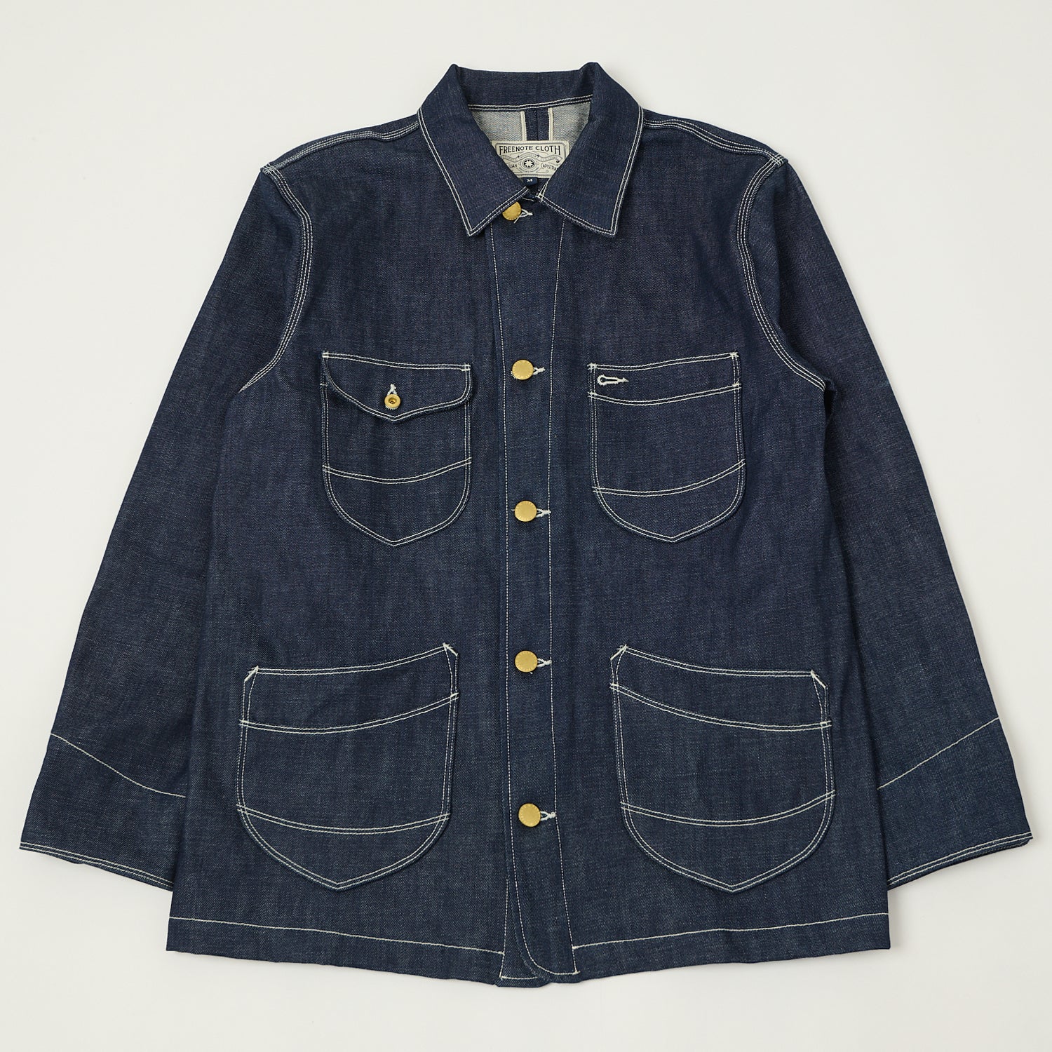 Freenote Cloth 'Modesto' 11oz Memphis Blue Denim Coverall Jacket - Raw