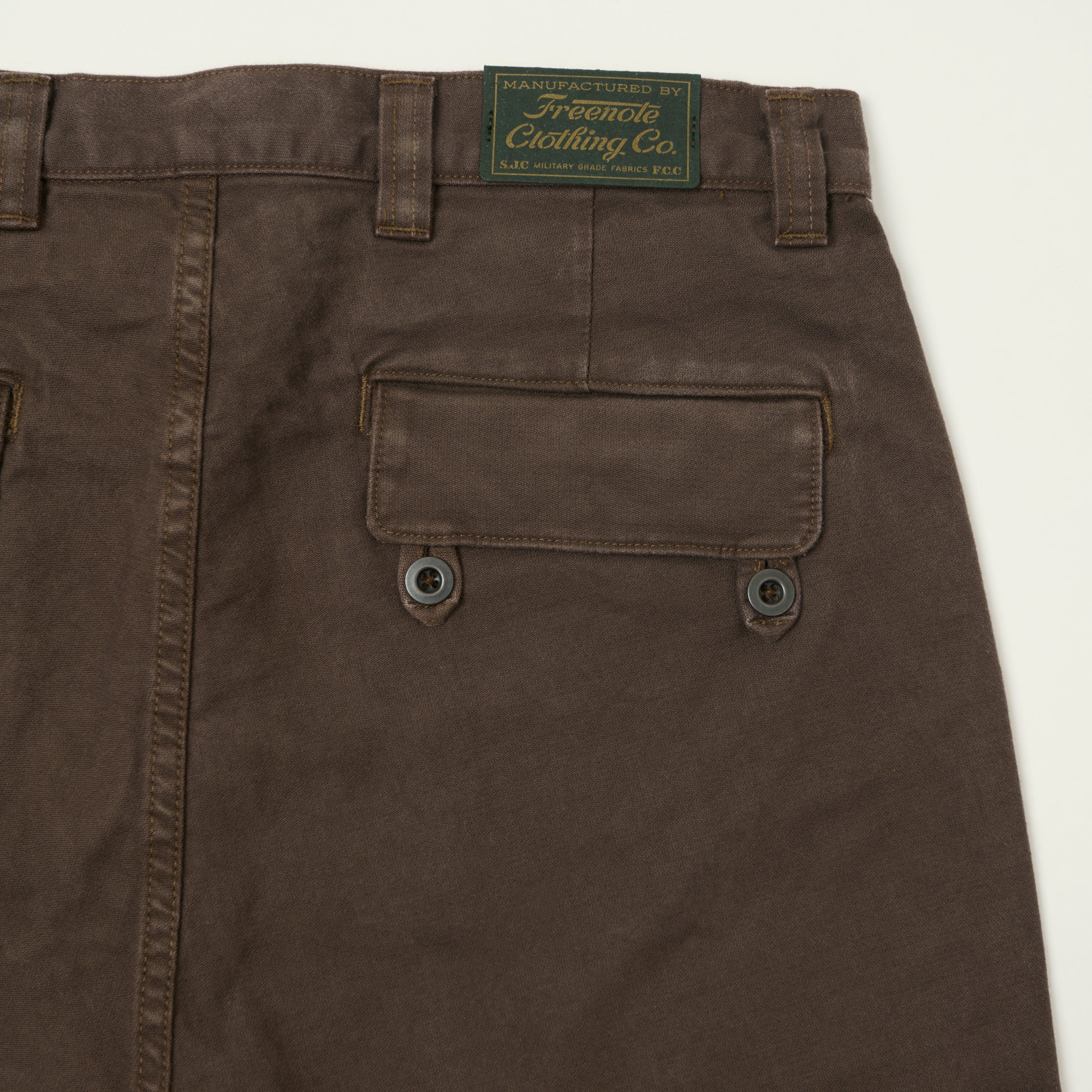 Freenote Cloth 'Vagabond' Fatigue Short - Bark