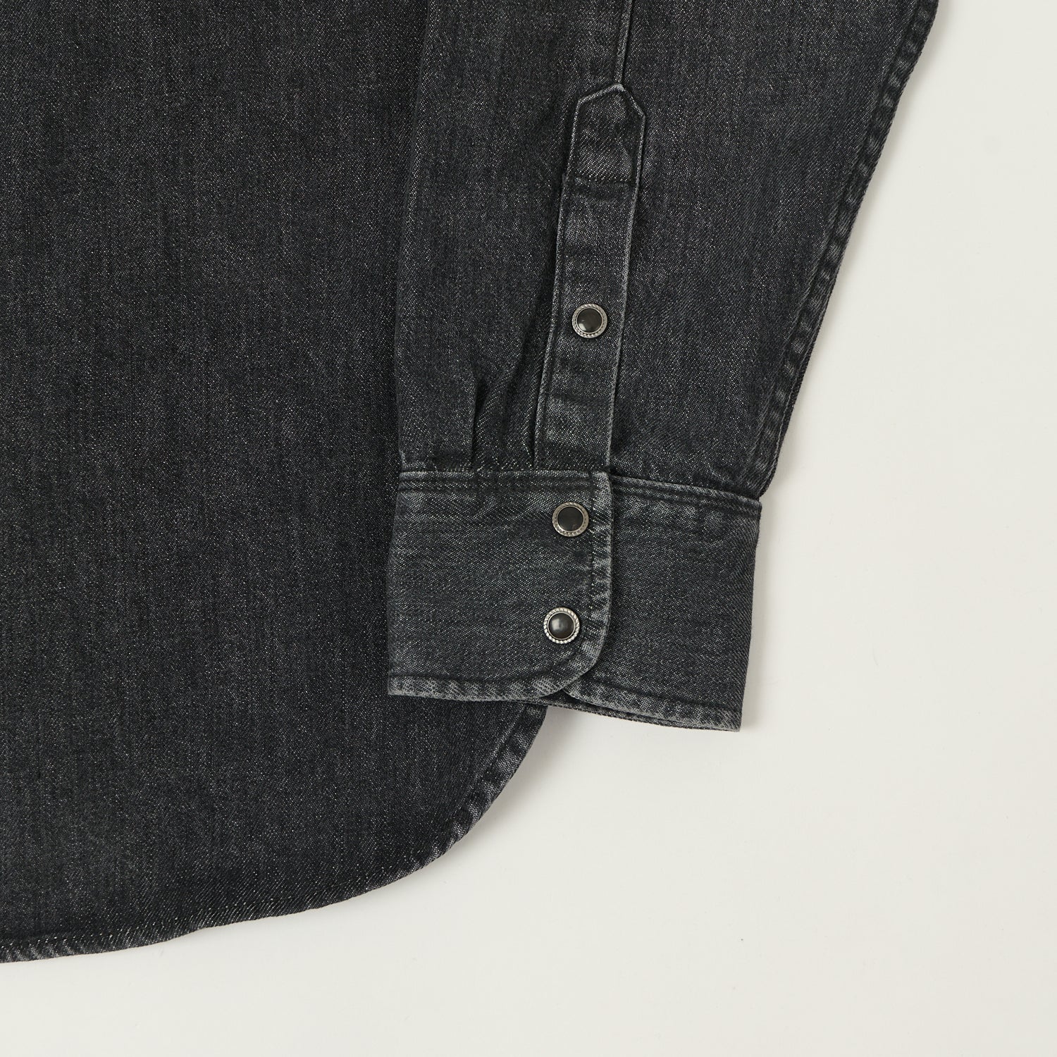 Freenote Cloth 'Modern' 11oz Denim Western Shirt - Black Stone Wash