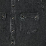 Freenote Cloth 'Modern' 11oz Denim Western Shirt - Black Stone Wash