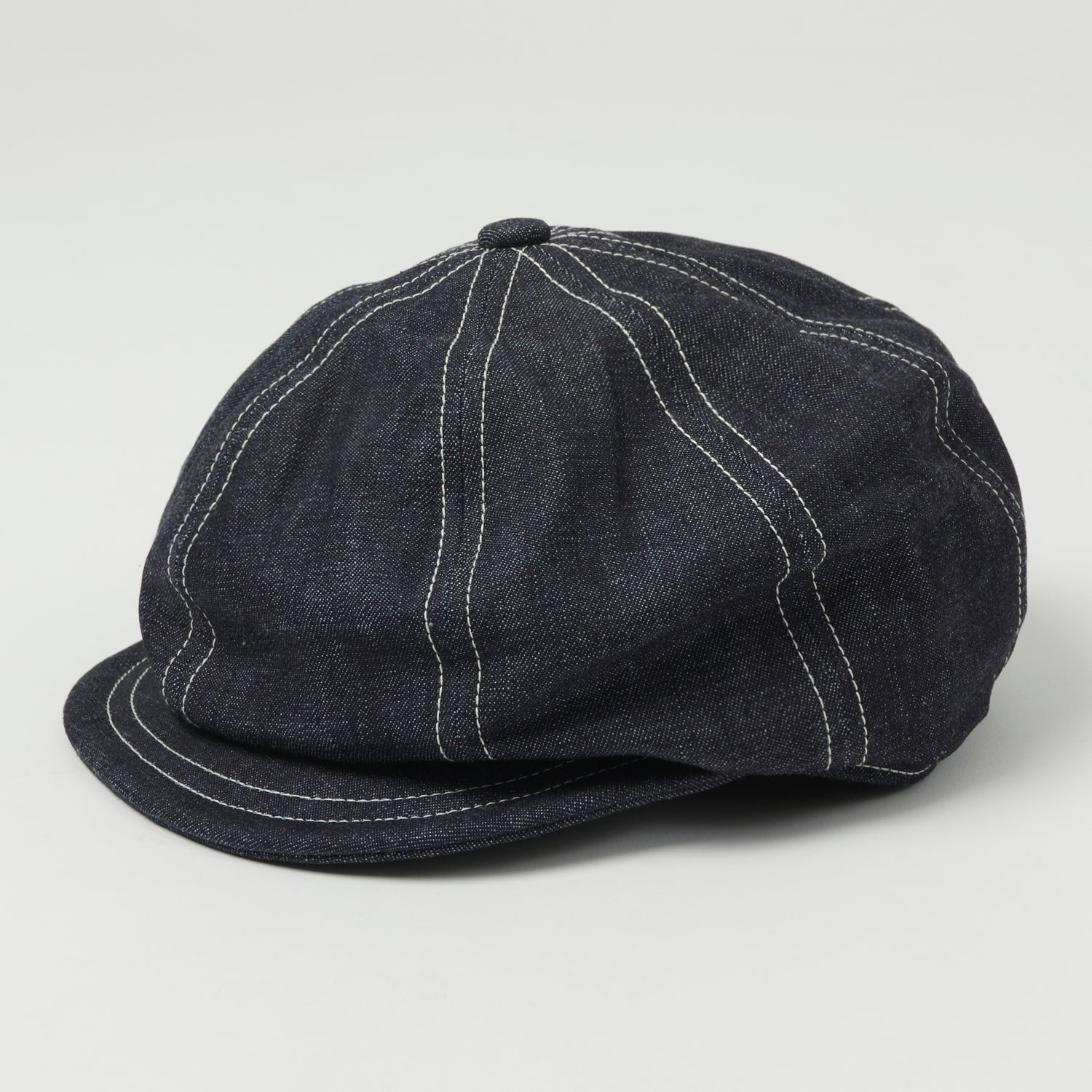 Freewheelers & Co Union Special Overalls 'Jam Buster' Denim Flat Cap - Indigo