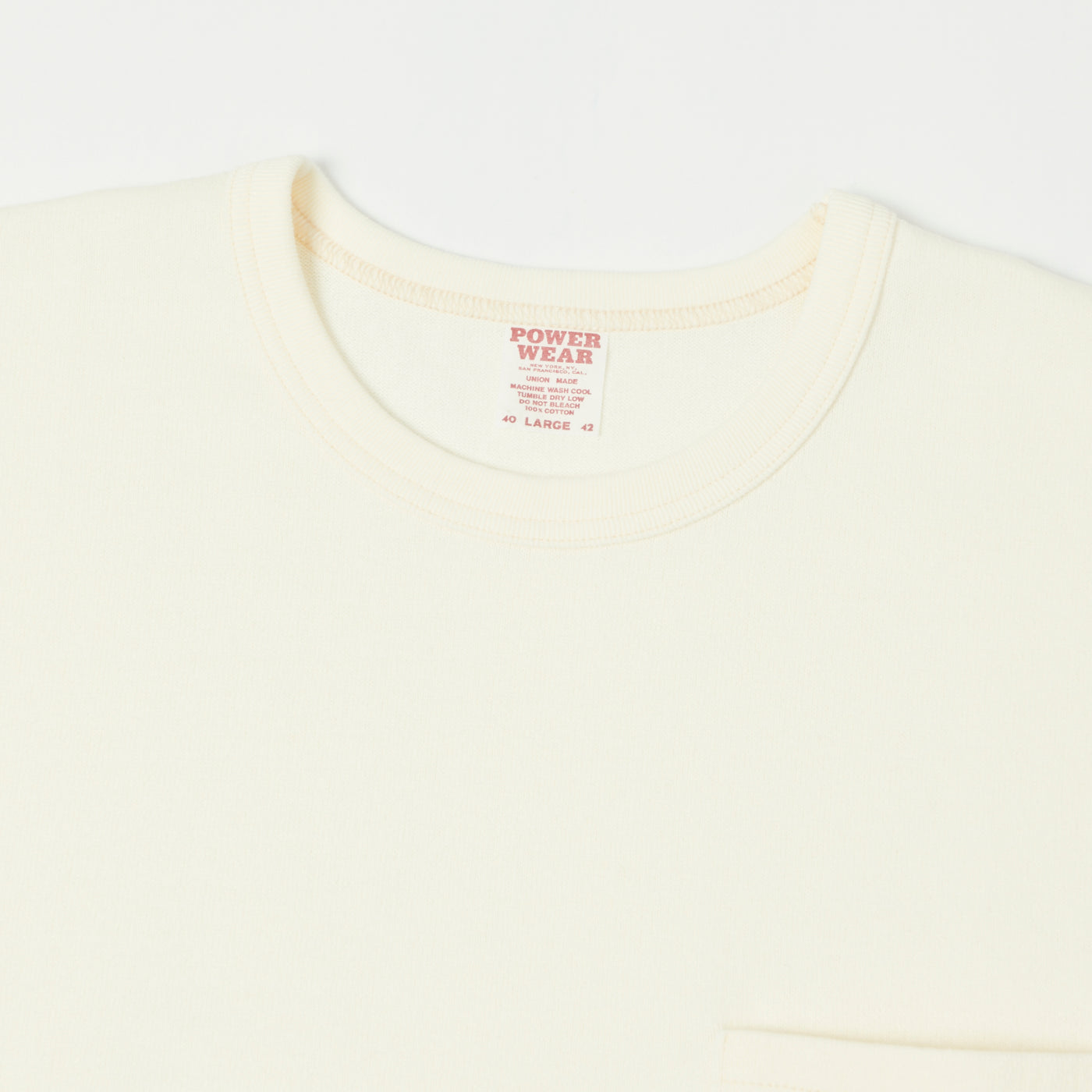 Freewheelers & Co Power Wear Short Sleeve Pocket Tee - Off White
