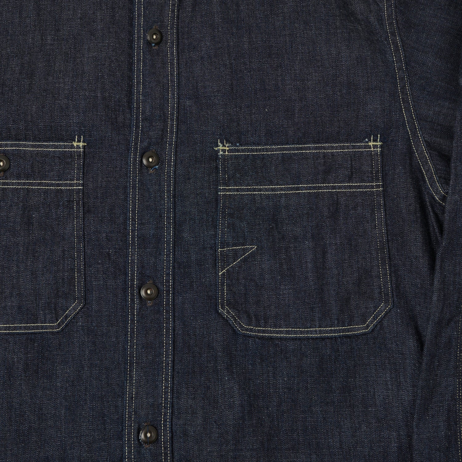 Freewheelers & Co Union Special Overalls 'Diamond Cracker' 8oz Denim Work Shirt - Indigo