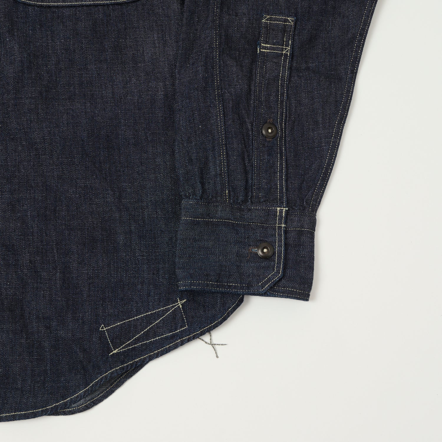 Freewheelers & Co Union Special Overalls 'Diamond Cracker' 8oz Denim Work Shirt - Indigo