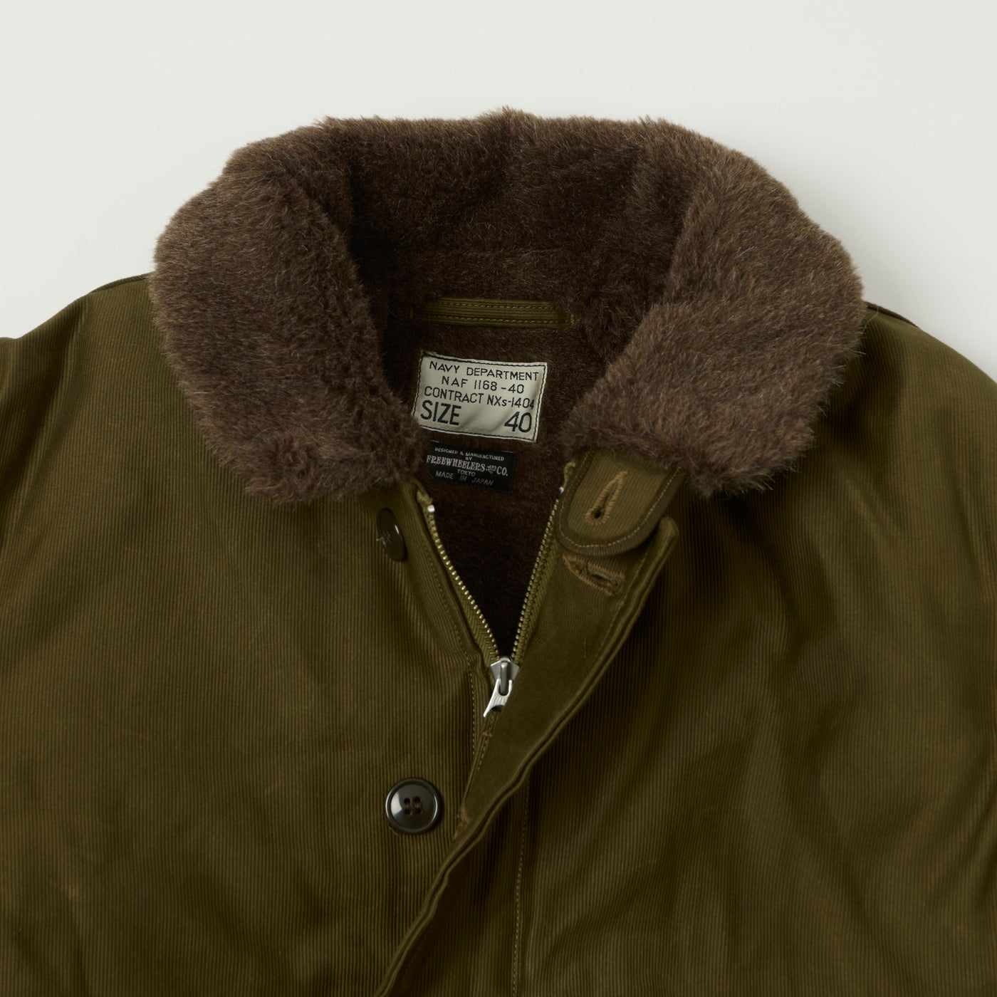 Freewheelers & Co 1940's Type N-1 Deck Jacket - Dark Khaki/Beige