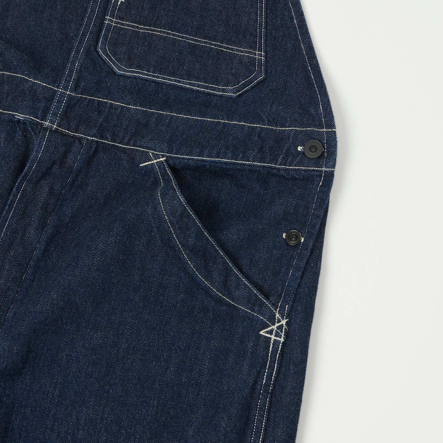 Freewheelers & Co Union Special Overalls 'Silver Hammer' Bib Denim Overall - Rinsed