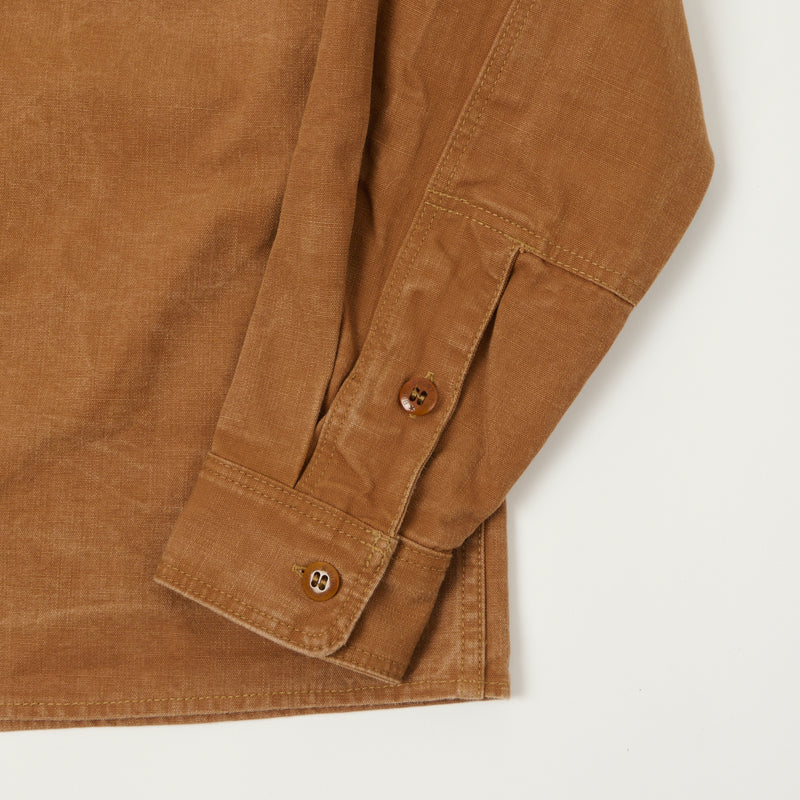 Freewheelers 'Uplander' L/S Work Shirt - Brown