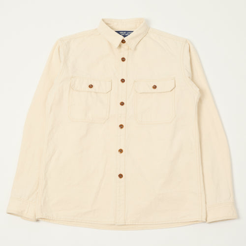 Freewheelers & Co Great Lakes 'Uplander' L/S Work Shirt - Natural