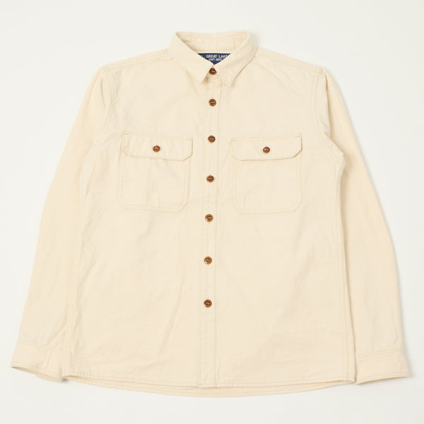 Freewheelers 'Uplander' L/S Work Shirt - Natural