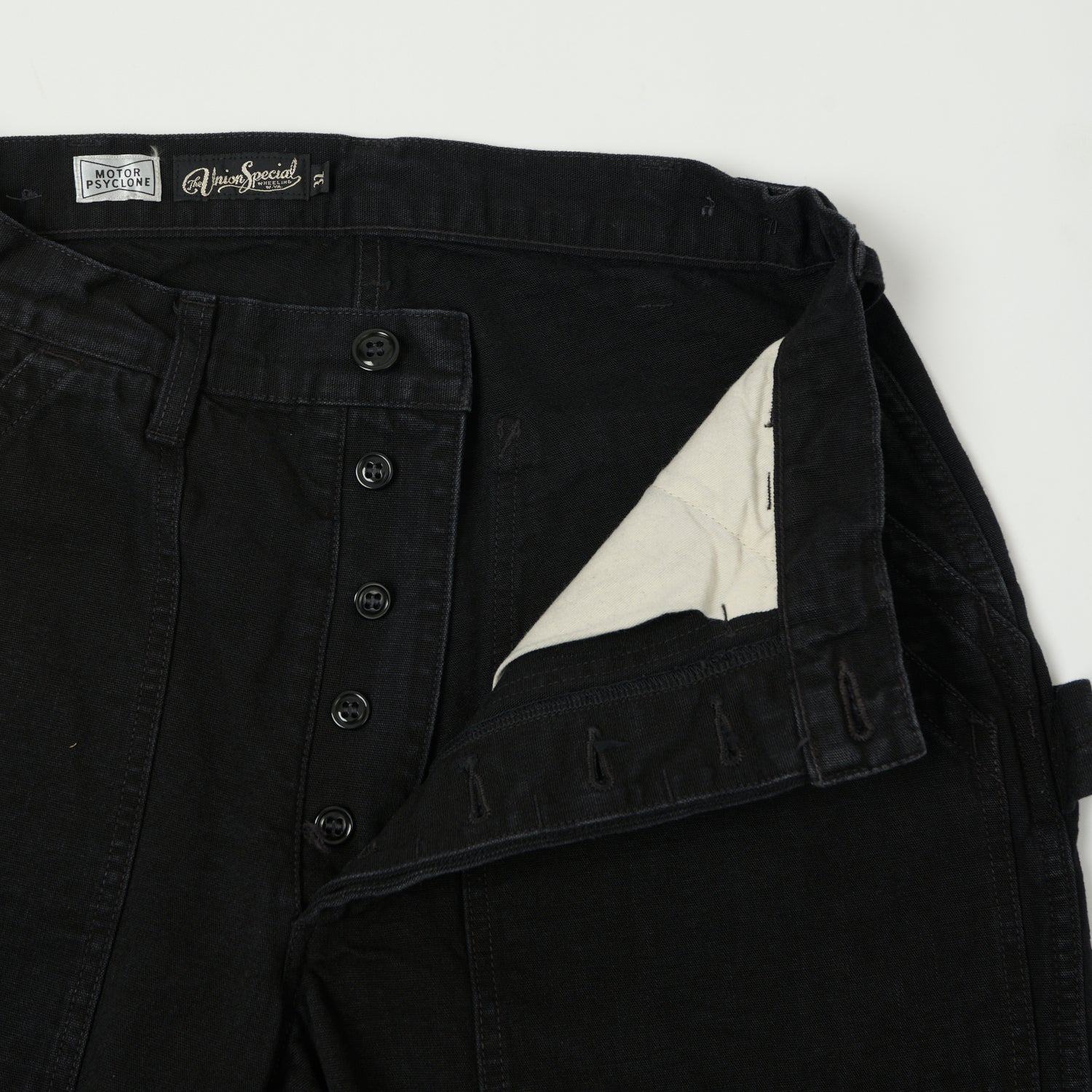 Freewheelers & Co Motor Psyclone 'Chopper Builder' Work Trousers - Black