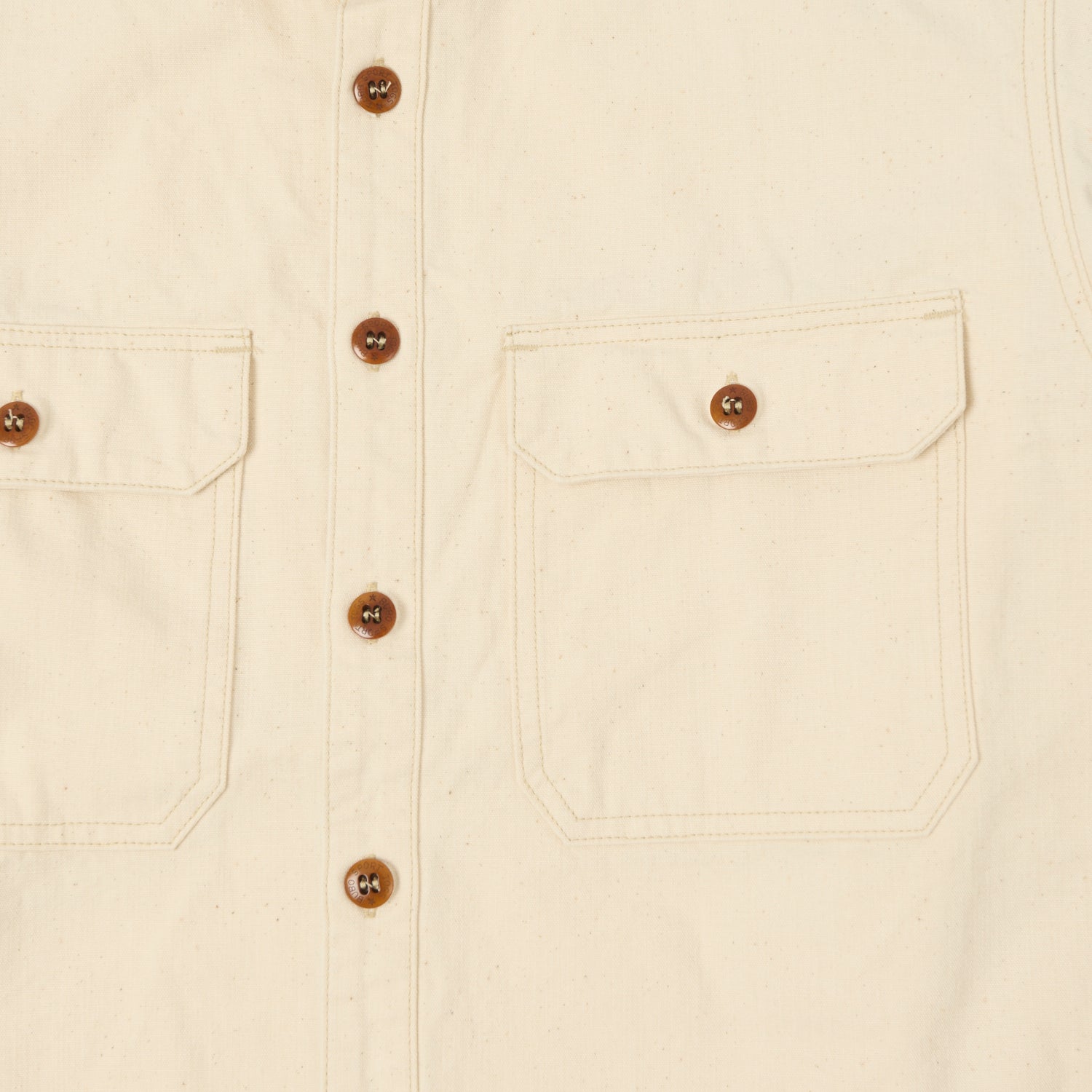 Freewheelers & Co Great Lakes 'Uplander' L/S Work Shirt - Natural