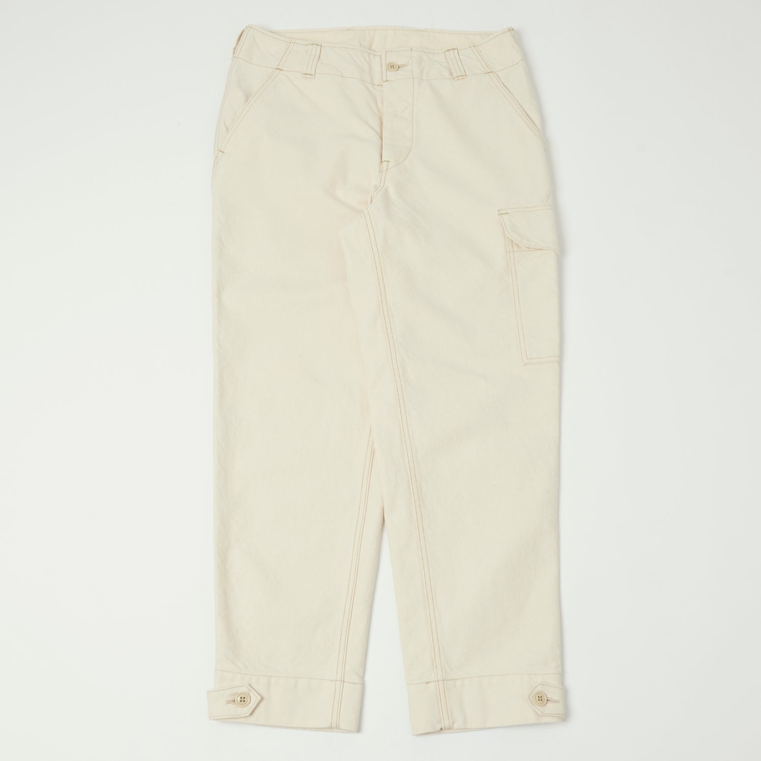 Freewheelers & Co Aviators Trouser - Yarn-Dyed Raw White