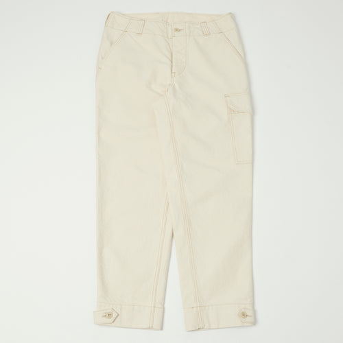 Freewheelers & Co Aviators Trouser - Yarn-Dyed Raw White